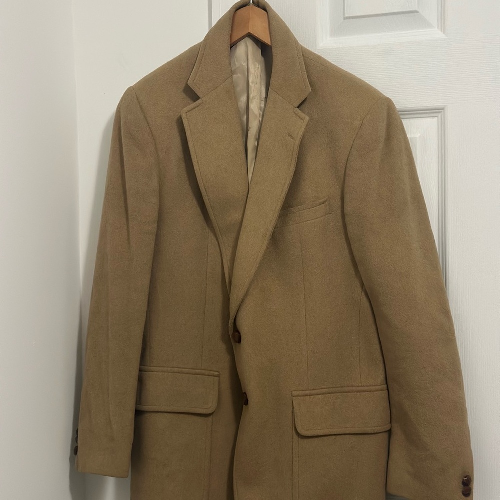 Men's Exotic Camel fur Tan Wool Coat